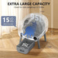 Cumrige Self Cleaning Litter Box, Large Capacity Automatic Cat Litter Box Self Cleaning for Cats, App Control,Safety Protection, 2 Roll Garbage Bags,White & Grey