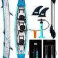 BEYOND MARINA Inflatable Kayak 1 & 2 & 3 Person Adult- Full Drop Stitch Kayak with Aluminum Paddles, Seats, Footrests, Pump, Fins