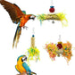 EBaokuup Bird Parrots Shredding Toys Parakeet Chewing Toys Bird Loofah Toys Parrot Cage Shredder Toys Bird Foraging Hanging Toys Bird Accessories for Parrots Lovebird Cockatiel Conure African Grey