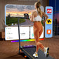 Treadmill Walking Pad with 10% Incline/Handle Bar/2 LED Display, 3.5HP Portable Treadmills for Home Small, Foldable Walking Pad Treadmill 350+lb Capacity, Smart App, 4 Adjustable Incline, RGB Light