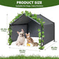 Large Dog Shade for Outside - LitaiL Outdoor Dog Kennel for Small Dogs, 4.1'x4.1'x3.6' Outdoor Sun Rain Canopy Pet House, Waterproof Pet Canopy Shelter for Small Animals