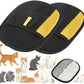 Pet Hair Removal Glove - Electrostatic Reusable Grooming Gloves for Cats & Dogs, Professional Cleaning Mitt with Hair Remover Tool (2 Pack)