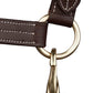 Triple Stitch Leather Horse Halter, Adjustable Design, Fancy Stitching, Solid Brass Hardware