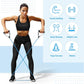 6 Pcs Fitness Resistance Exercise Bands 6 Tube Pedal Puller Resistance Band Set for Women Weight Loss Thigh Training Workout Equipment Elastic Arms Abdomen Shoulder Waist Leg Beginners Yoga