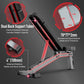 JOROTO MD80 Adjustable Weight Bench, 1000LB Capacity Heavy Duty Strength Training Bench for Home Gym, Flat/Incline/Decline Utility Workout Bench Press with Wheels & Extended Backrest
