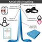 PRIOR FITNESS Aerial Silks Kit Colorful 9/15/20 Yards 40D Nylon Fabric Hammock Set With Hardware & Guide for All Levels Of Aerial Yoga Practice and Acrobatic Flying For Adults Aerial silk