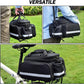 27L Adjustable Bike Pannier Bag with Hidden Rain Cover, 360° Reflective Strips, Multi-Functional Bicycle Saddle Bag for Grocery Shopping, Commuting, Cycling & Travel, Handheld & Crossbody Design