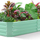 Land Guard 8×4×1ft Galvanized Metal Raised Garden Bed, Metal Planter Kit Box Outdoor for Deep-Rooted Vegetables, Flowers, Green and Herbs (Lime Green)…