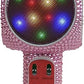 Sing-Along Bling Bluetooth Karaoke Microphone and Bluetooth Stereo Speaker All-in-One (Pink Bling)