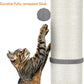 PAWSCRAT Cat Scratching Post 32" Tall, Large Diameter Natural Sisal Cat Scratch Post with Dangling Ball, Scratch-Resistant and Durable for Indoor Cats, Protect Your Furniture, LightGrey