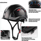 Safety Helmet Hard Hat, ANSI Z89.1 Approved Lightweight Vented Work Helmet, 6-Point Adjustable Ratchet Suspension Hardhat Ideal for Industrial and Construction