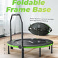 BCAN 40"/48" Foldable Mini Trampoline, Rebounder Trampoline for Adults, U/T Shape Adjustable Foam Handle, Exercise Rebounder for Adults Indoor/Garden Workout, Max Load 330lbs/440lbs