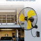 KEN BROWN 20 Inch Oscillating Wall Mount Fan, 4,460 CFM High Velocity Industrial Wall Fan for Indoor, Commercial, Residential, Warehouse, Greenhouse, Workshop, Basemen