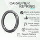 10 Pack 1-1/4Inch Trigger Spring O Rings, Metal Round Carabiner Clip Snap Hook, Spring Keyring Buckles for Replacement Purse Strap, Paracord Lanyard Clips, Keychain Rings Hardware DIY Crafts Making
