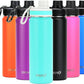 DRINCO Stainless Steel Water Bottle Spout Lid Vacuum Insulated Double Wall Water Bottle Wide Mouth (40oz 32oz 22oz 18oz 14oz) Leak Proof Keep Cold Sport Camping Hiking (22 oz, 22oz Teal)