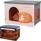 Rockever Plastic Outdoor Indoor Cat House with Insulated Liner, 100% Insulated Feral Cat House for Winter, Waterproof Cat Houses for Outdoor Cats, Spacious, Assemble Easily-Grey