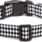 Mercano Adjustable Dog Collar - Special Design Patterns, Soft Nylon Comfortable Durable Pet Collar for Small Medium Large Dogs (L, Rhomb)