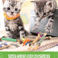 TINDTOP Catnip Chew Toys for Cats, 4 Pack Natural Silvervine Sticks for Kittens Teeth Cleaning, Matatabi Dental Care, Increase Appetite, Aggressive Chewers Cat Dental Toy
