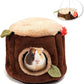 Guinea Pig Hideout Hamster Cage Accessories,Stump Style Soft Washable Hedgehog,Ferret,Rat Hammock for Cage,Chinchilla,Ferret, Bunny Bed,Small Animal Houses & Habitats(M)