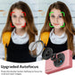 Upgrade Digital Camera, FHD 4K 44MP Autofocus Digital Point and Shoot Video Camera with 16X Zoom, 32GB SD Card, Compact Digital Camera Cheap for Teens Boys Girls Kids Pink Camera