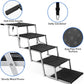 Niubya Portable Folding Dog Stairs for Cars, SUVs, Trucks - Lightweight Pet Ramp for Large Dogs with Non-Slip Surface - Reinforced Steps Support Up to 200 lb, 5 Steps