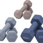 Dumbbell Set with Rack - Neoprene Coated Weights with Stand - Hex Color Coded Dumbell Pairs 1-20 LBs