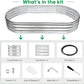 JERIA 2 Pcs 6×3×1ft Oval Raised Garden Bed,Galvanized Raised Garden Bed Kit Outdoor Metal Gardening Planter Box for Vegetable, Fruits, Flower，Herbs