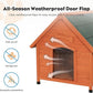 Solid Wood Dog House Comfortable Outdoor Shelter for Medium-Sized and Smaller Dog Sturdy, Durable and Easy to Clean,Can DIY,33.5’’D×30.7’’W×32.3’’H