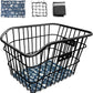 Rear Bike Basket, Tool-Free Install, Dog/Pet Carrier, Ebike Electric Bicycle Back Cargo Basket, Fits Most Rear Racks, with Waterproof Cover, Cargo Net