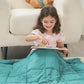 yescool Weighted Blanket (10 lbs, 41" x 60", Teal) Cooling Heavy Blanket for Sleeping Perfect for 90-110 lbs, Breathable Blanket with Premium Glass Bead, Machine Washable