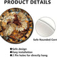Lygond Metal Sign Tin Sign Circular Stained Glass Eagle Funny Gardening Gift For Restaurant 8×8 Inches