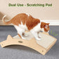 Cat Scratchers for Indoor Cats, Double-Sided Cat Scratcher with Natural Sisal, Scratch Pad for Scratcher Lounge, Durable Solid Wooden Structure