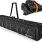 Goloni Ski Bag with Wheels,Padded Snowboard Bag for Air Travel,600D Waterproof Fabric,Foldable Snow Bag Fits 2 Pairs Skis
