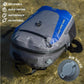 Submersipack Waterproof Backpack - Submersible, Inflatable, Floating TPU Coated Durable Nylon Dry Bag with Airtight Zipper for Kayak, Fishing, Boating, Hiking, Paddle Board (Deep Blue, 25L)