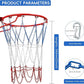 Basketball Net, Stainless Steel Braided Chain Heavy Duty, Standard Basketball Net (12 Links), Quick Installation. Suitable for Indoor and Outdoor Climates