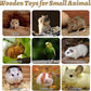 8 Pcs Wooden Hamster Cage Platform Set Wood Juvenile Chinchilla Shelves, Squirrel L-Shape Corner Ledge with Hole Cooling Standing Board Rat Cage Accessories for Gerbil Small Animal Climbing
