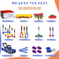 2x65 FT Ninja Warrior Obstacle Course for Kids with 13 Ninja Accessories - 600lbs Weight Capacity, Slackline with Swing Seat, Disc Swing, Ninja Wheel, Rope Ladder, Monkey Bar, Ninja Ring, Arm Trainer