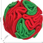 Puppy and Small Breed Snuffle Interactive Foraging Dog Puzzle Ball Toy Christmas Green and Red