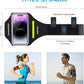 Cell Phone Armbands for Running with Earphone Bag, Arm Band for iPhone 16 15 14 13 12 11 Pro Max Galaxy S21-S24 Ultra, Armband Phone Holder with Car Home Key Pocket for MP3 Player 4-6.8''