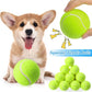 Skylety 100 Pcs 2.5 inch Squeaky Tennis Balls Bulk for Dogs Bouncy Floatable Tennis Balls Dog Playing Supplies Training Interactive Fetch Toys for Small Medium Puppy Exercise and Practice (Green)