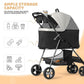 Magshion Foldable Pet Stroller, 3-in-1 Dog Travel Jogger with Detachable Carrier, Cup Holder, Storage Basket, Folding Carrier for Small/Medium Dogs & Cats Up to 33 lbs, Black