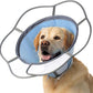 Soft Dog Cone Collar After Surgery Recovery,Adjustable E-Collar with Removable Shield,Lightweight,Breathable Anti-Licking Protective Cone for Large,Medium,Small Pets (Blue, L (Neck:15.5''-19''))