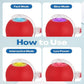2 Pcs Interactive Rolling Cat Dog Toy Ball, Electric Cat Ball Toy Smart Automatic Self Rolling Dog Ball Toys, 360° Smart Rolling Ball Toy Electric Balls for Dog Cat (Red)