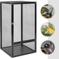 Reptile Pet Feeding Net Box, 17.7"x17.7"x31.5" Micro Habitat Terrarium Enclosure for Small Tree Dwelling Reptiles, Amphibians, Spiders & Other Invertebrates, Insect Terrarium