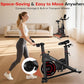 Exercise Bike, CHAOKE Quiet Magnetic Resistance 300LB Capacity Stationary Bike for Home with App Compatible, Indoor Bike with Comfortable Seat and Digital Display