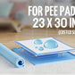 Skywin TidyFriend 3 Pk Pee Pad Holder Tray for 30” x 23” Pee Pads with Corner Lock Holes, Raised Edges, Non-Spill, Easy to Clean Silicone Dog Potty Tray Holder, for Indoor Floor Protection (Blue)