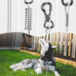 Tresbro 40 FT Dog Tie Out Cable with Spring, Shock Absorbing Tether Chains for Outside Aavilable in 10/15/20/25/30/40/50/70/100/120 FT, Heavy Duty Leads for Yard for Medium & Large Dogs Up to 500 LBS