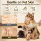 Pet Hair Removal Comb Flea Comb, New Cat Brush with Release Button Pet Hair Grooming Brush Supplies (YELLOW)