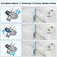 Dog Shower Attachment, Dog Washing Hose Attachment with Metal T-Diverter, Dog Bathing Supplies with 3 Spray Modes & One-Button ON/OFF Indoor and Outdoor Sprayer 8-Foot Hose