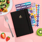 Clever Fox Wellness Planner - Weekly & Daily Health and Wellness Log, Food Journal & Meal Planner Diary for Calorie Counting, Notebook for Medical Condition Tracking, A5-Sized - Black